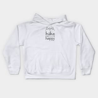 Hike Happy Simple Typography Kids Hoodie